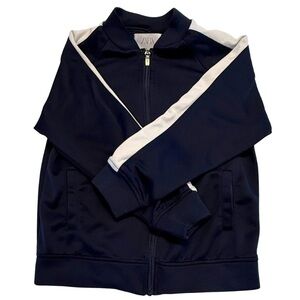 Zara Kids Track Jacket Navy Blue And White Full Zip